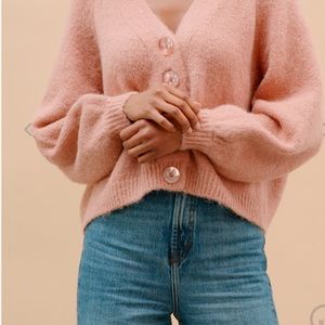 ByTimo Hairy Knit Cardigan Camel